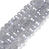 Electroplate Glass Beads Strands GLAA-K027-PL-A08-A-1