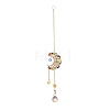 Iron Wire Winding Moon Chandelier Decor Hanging Prism Ornaments HJEW-M002-23G-2