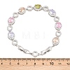 Platinum Tone Brass Micro Pave Cubic Zirconia Tennis Bracelets BJEW-B160-14P-6