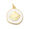 Rack Plating Brass Enamel Pendants KK-R144-01G-03-1