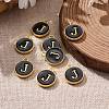 Golden Plated Alloy Charms X-ENAM-S118-02J-5