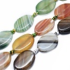 Natural Banded Agate/Striped Agate Beads Strands G-I245-58-1