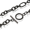 Unisex 304 Stainless Steel Figaro Chain Necklaces NJEW-H215-03EB-2