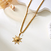 Summer Beach 304 Stainless Steel Double Layer Pendant Necklaces for Women FS-WG35B3D-04-1