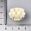 Acrylic with Resin Iron Rhinestone ABS Imitation Pearl Beads OACR-T031-04F-4