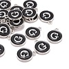Platinum Plated Alloy Charms X-ENAM-S118-02G-P-4