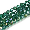Transparent Electroplate Glass Beads Strands GLAA-F029-2mm-A10-1