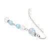 2Pcs Round Handmade Lampwork & Cat Eye & Glass Bookmark AJEW-JK00404-4