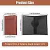 2Pcs 2 Colors PU Leather Passport Cover OFST-CL0001-10C-2