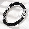 Braided Microfiber Leather Cord Bracelets BJEW-A092-01A-AS-3