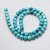 Synthetic Ocean White Jade Beads Strands X-G-L019-8mm-05-3