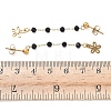 304 Stainless Steel Glass Tassel Stud Earrings EJEW-G453-05G-01-5