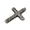 304 Stainless Steel Rhinestone Pendants STAS-B128-09AS-01-2