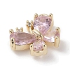Brass Micro Pave Cubic Zirconia Charms X-KK-G491-28G-03-2
