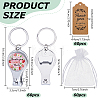 60Pcs Carbon Steel & Resin Nail Clipper Keychain MRMJ-WA0001-10B-2