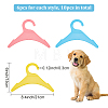 18Pcs 3 Colors Plastic Clothes Hanger for Dog Cat AJEW-DR0001-10-2