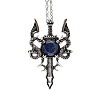 Natural Lapis Lazuli Dragon Sword Pendant Necklace LS-G-PW0004-67G-1