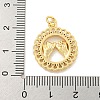 Brass Micro Pave Clear Cubic Zirconia Pendants KK-U007-01G-06-3