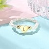 Natural Freshwater Pearl & 304 Stainless Steel Bead Finger Rings RJEW-FS00001-12-4