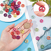 100Pcs Peace Sign Synthetic Turquoise Beads DIY-SC0015-52-3