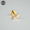 G23 Titanium Micro Pave Cubic Zirconia Cartilage Earrings WG0CACB-02-1