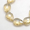 Electroplate Crystal Glass Teardrop Beads Strands EGLA-F067B-10-1
