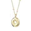 1Pc Initial Letter Brass Pendant Necklaces NJEW-YW0001-24O-1