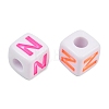 Opaque Acrylic Enamel European Beads AC-ACBA1794-04N-2