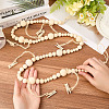 Wall Hanging Photo Display with Wooden Beads Garland AJEW-WH20011-54A-3