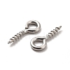Non-Tarnish 304 Stainless Steel Screw Eye Pin Peg Bails X-STAS-E044-07P-02-4