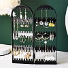 PS Plastic Earring Display Folding Screen Stands with 2 Folding Panels ODIS-WH0043-142B-01-4