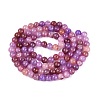 Baking Paint Crackle Glass Beads Strands GLAA-Q106-03A-24-2