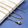 Brass Chain Necklaces MAK-L009-10G-4