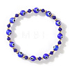 Glass Evil Eye Beaded Stretch Bracelets for Women Men VP6778-10-1