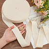 Flat Polycotton Twill Tape Ribbon OCOR-WH0066-92J-01-3