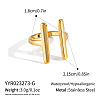 304 Stainless Steel Cuff Open Rings for Women EM2945-1-6