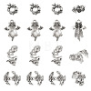 20Pcs 4 Styles Alloy Bead Caps & Spacer Beads & Pendant Cabochons Settings Finding Kits FIND-TA0010-48-2