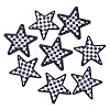 8Pcs Star with Lattice Computerized Embroidery Polyester Iron on/Sew on Patches PATC-TA0001-49C-3