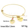 Mother's Day 304 Stainless Steel Charm Bangles for Women WG05AE3-08-1