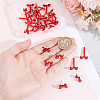 32Pcs 2 Styles Spray Paint Alloy Stud Earring Findings FIND-BBC0005-27-3
