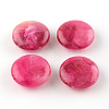 Flat Round Imitation Gemstone Acrylic Beads OACR-R051-18-1