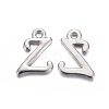 Platinum Plated Alloy Letter Pendants LS-PALLOY-J718-01P-Z-1