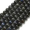 Natural Black Labradorite Beads Strands G-L642-B15-6mm-2