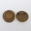 Vintage Alloy Brooch Cabochon Bezel Settings PALLOY-N0085-54AB-NF-2