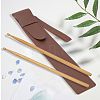 2Pcs 2 Colors Leather Drumstick Storage Case AJEW-CL0005-92-7