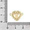 Religion Brass Micro Pave Clear Cubic Zirconia Connector Charms KK-G602-07G-13-3