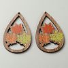 Halloween Theme Printed Wood Big Pendants X1-WOOD-TAC0015-09F-2