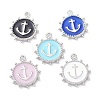Eco-Friendly Stainless Steel Enamel Pendants STAS-C031-02P-1