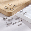 13 Pairs 13 Styles Stainless Steel Micro Pave Clear Cubic Zirconia Cartilage Earring Sets EJEW-PH0001-57-4