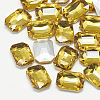 Pointed Back Glass Rhinestone Cabochons RGLA-T079-10x14mm-22-1
